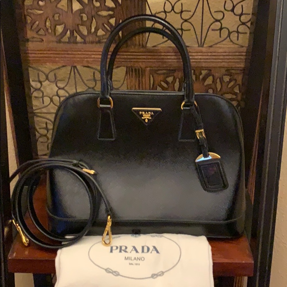 Prada Black Saffiano Leather Handbag